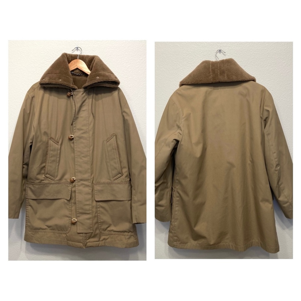 Vintage Tan Sherpa lined Coat